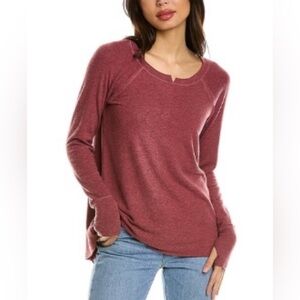 Michael Stars Sz XS Notched High-Low T-Shirt